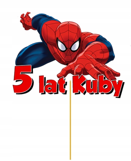 

Topper Spiderman Imię piker dekoracja na tort