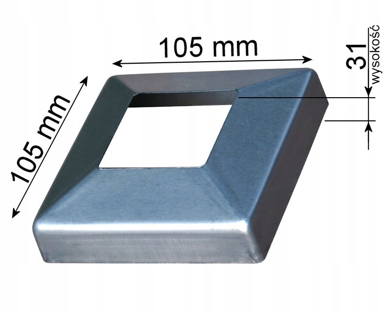 Maskownica stalowa 100x100 do słupka 50x50 mm Marka Astel
