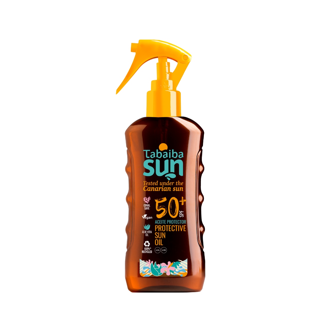 Tabaiba Sun Aloe Opalovací olej 200 Ml Spf 50+ z Tenerife Dárek