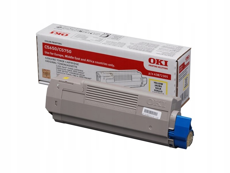 Oki originál tonerová kazeta 43872305/ C5650/ C5750/ 2000 stran/ Žlutá