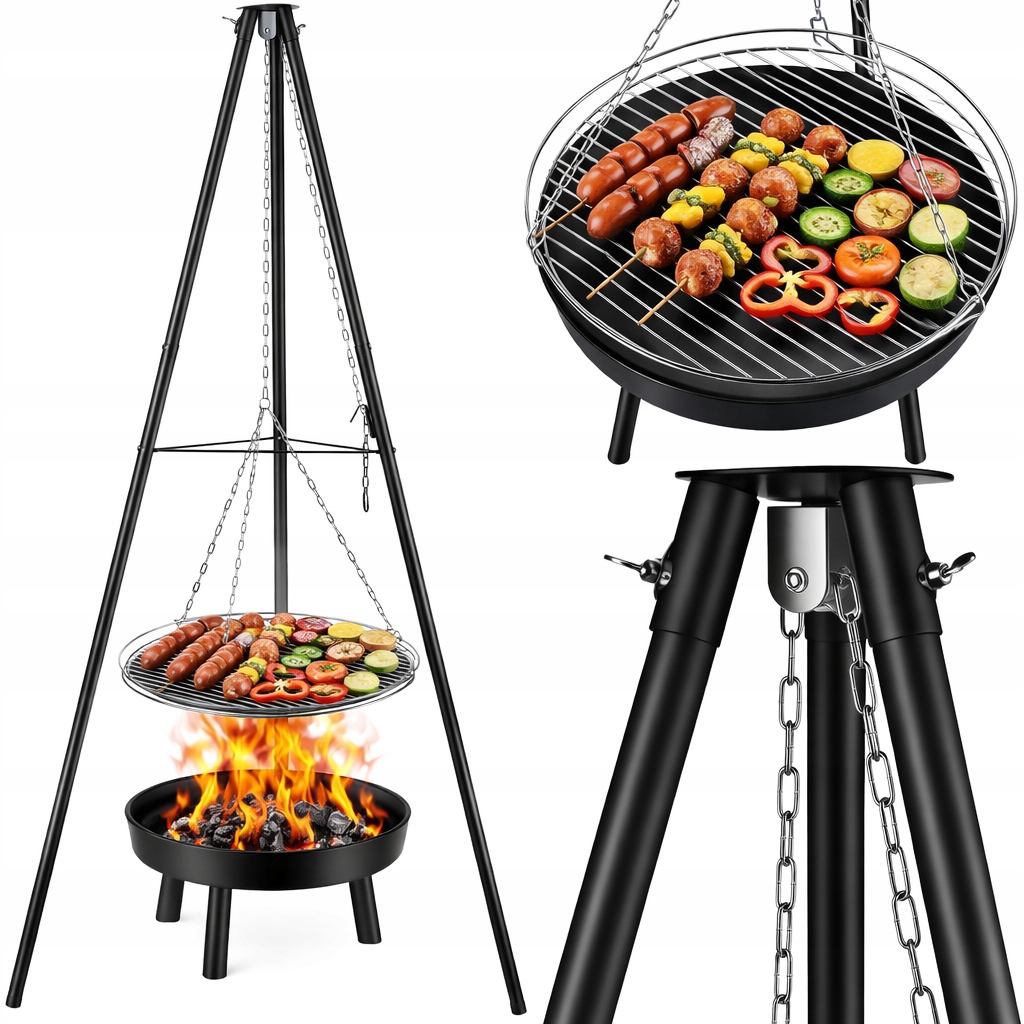 Zahradní gril na uhlí Gregman trojnožkový zahradní ohniště k ohništi