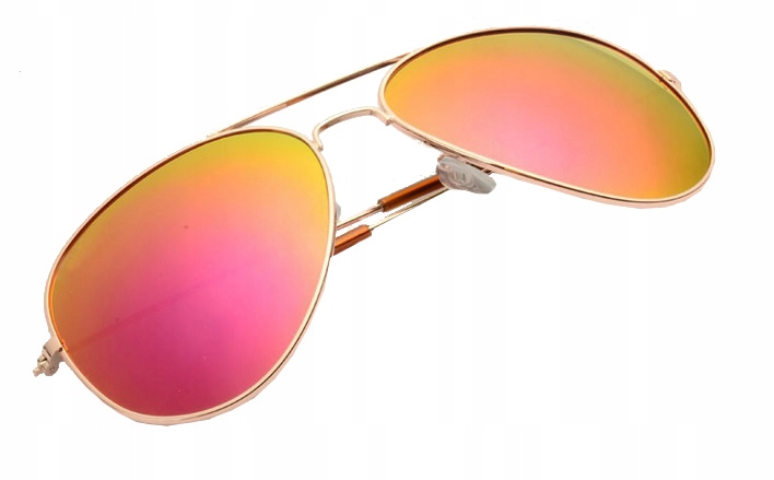 

Damskie Okulary Pilotki Lustrzane Aviatory Orange