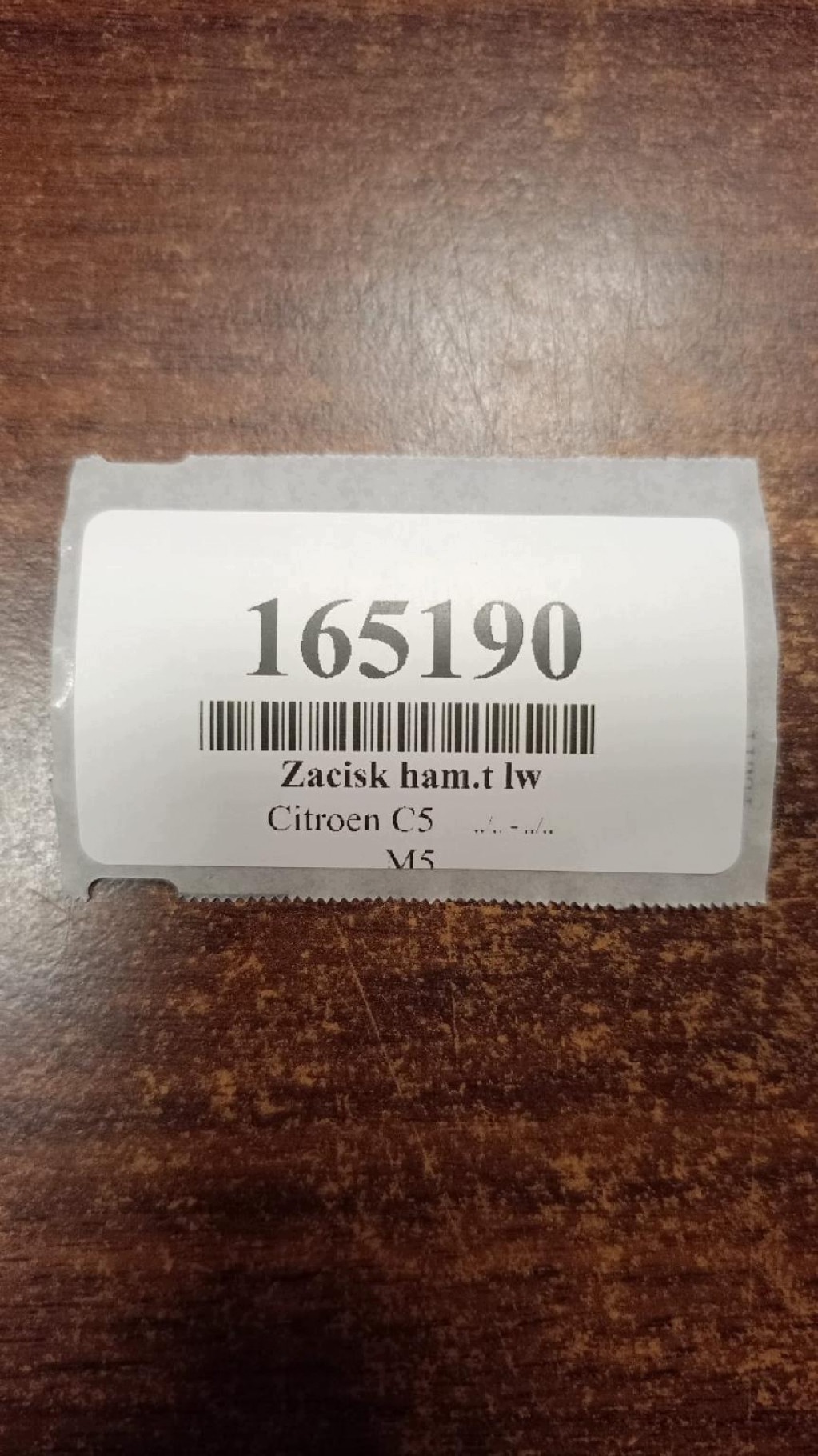 CITROEN C5 caliper brake left rear part
