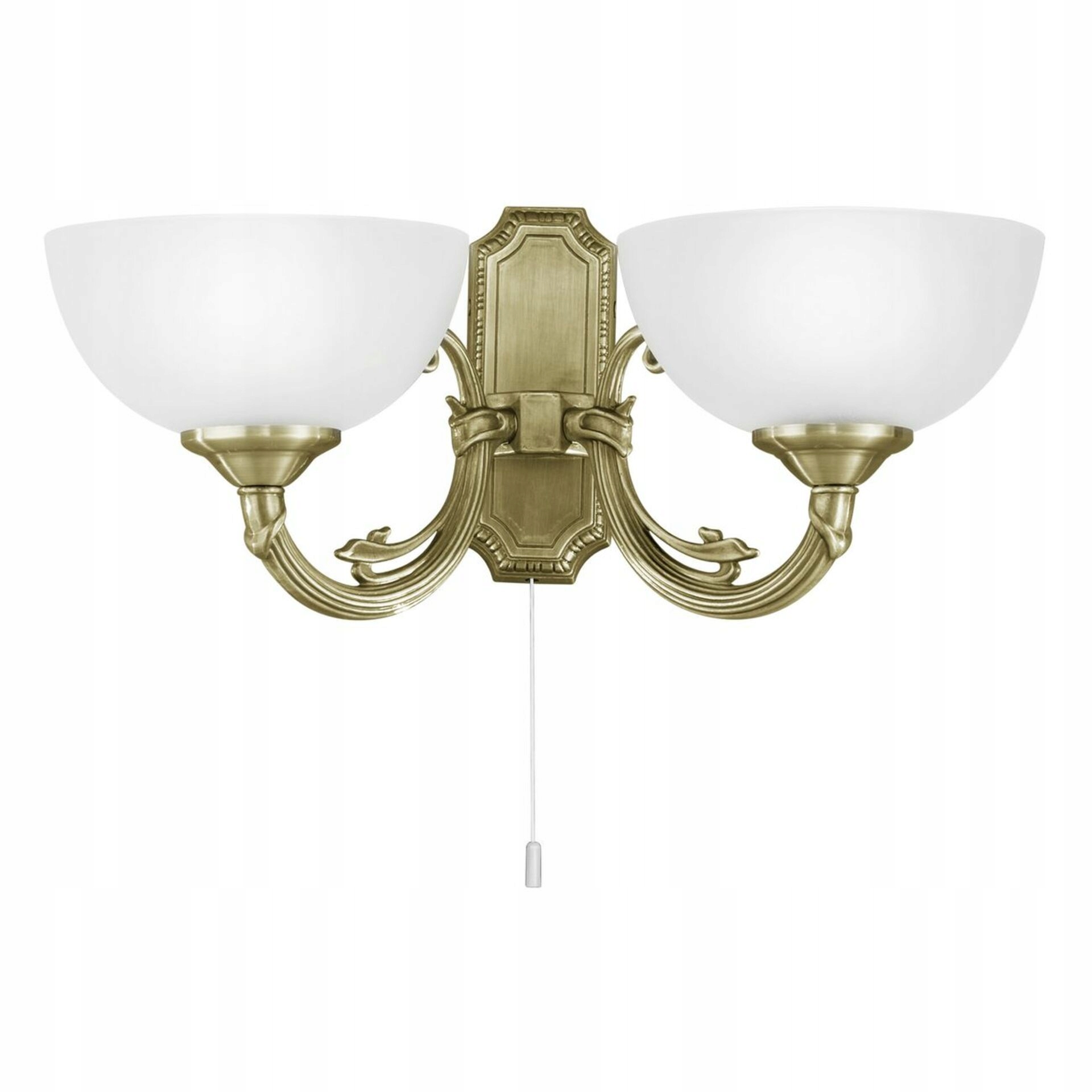 Nástenné svietidlo Eglo Savoy E14 2x80W biela/mosadz kov/sklo