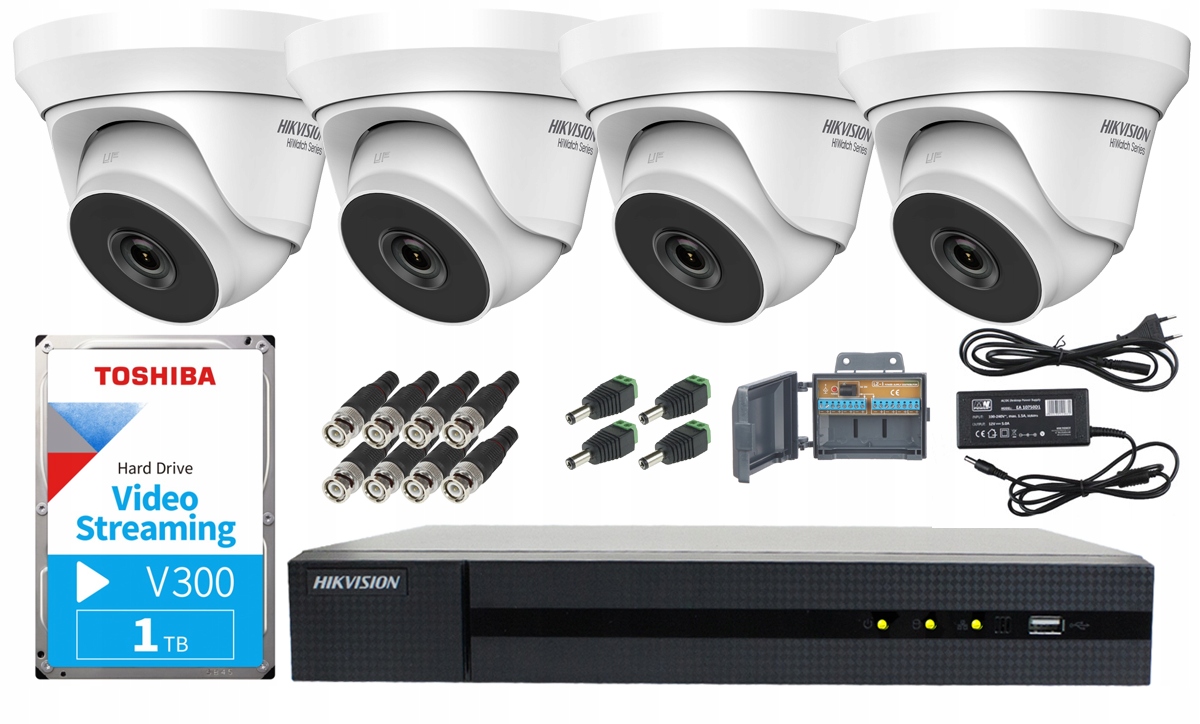 Zestaw do monitoringu Hikvision Zestaw 4x HWT-T220-M Hikvision