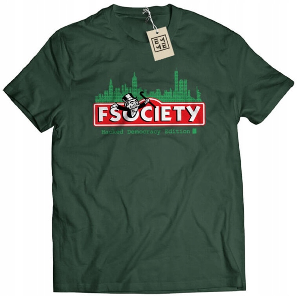 

Koszulka FSociety Monopoly parodia zielona 2XL