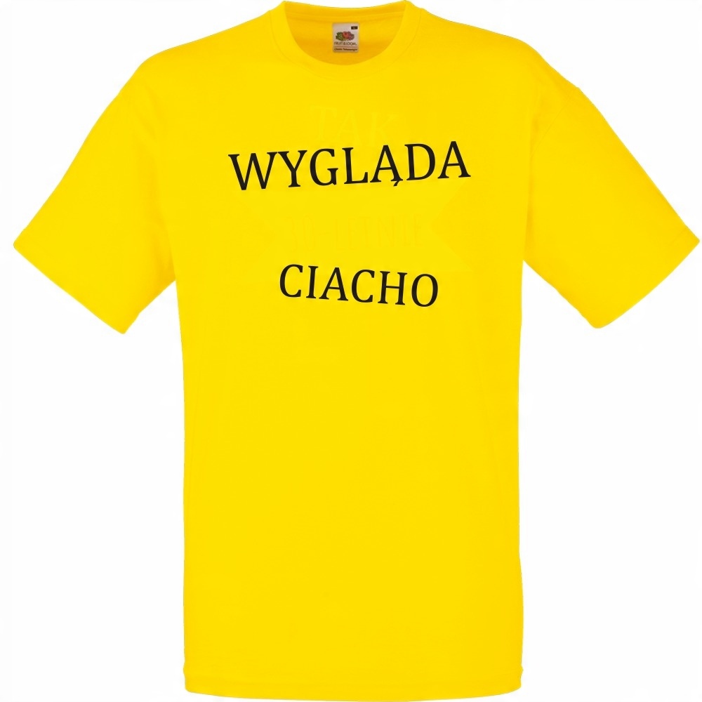 

Koszulka tak wygląda ciacho urodziny S żółta jaskr