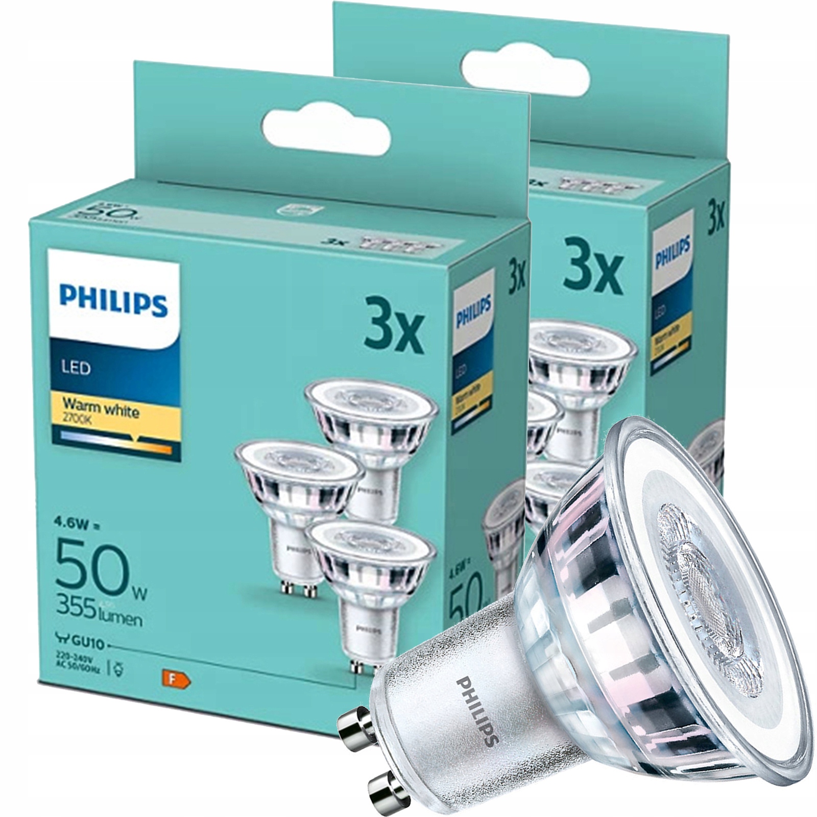 Bulb LED 4,6W (50W/355lm) GU10 - Philips