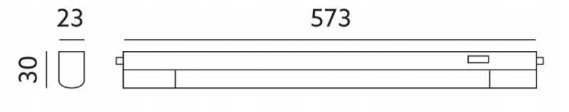 Oprawa Kuchenna Lampka Podszafkowa Listwa LED Meblowa - 60cm, 8W Neutralna Długość 0.6 m