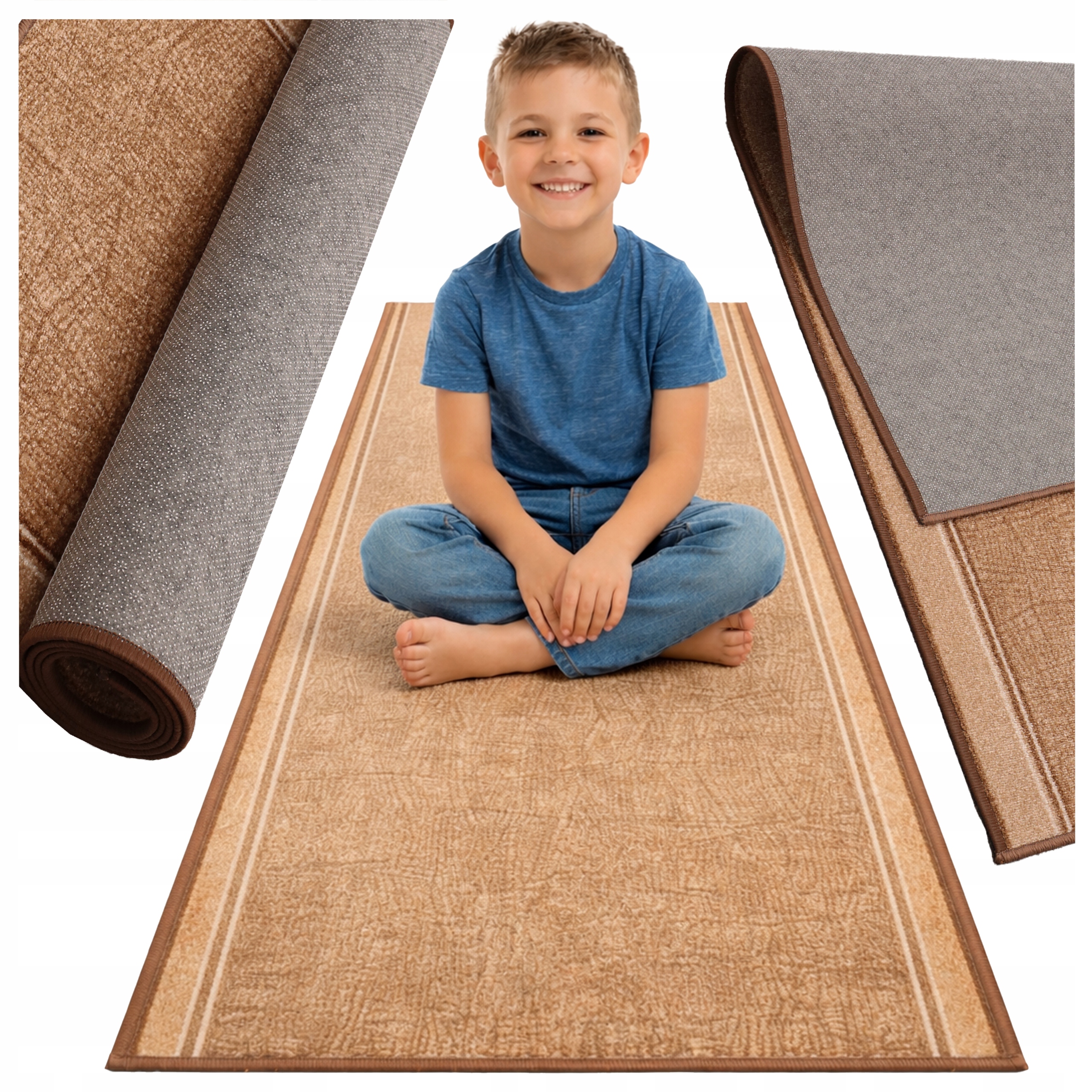 Koberec Běhoun do předsíně na chodbu pogumovaný protiskluzový 80 x 250 cm