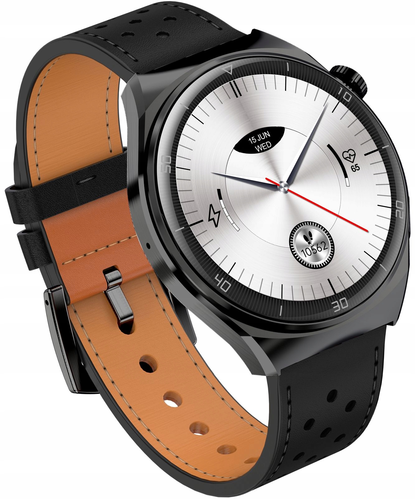 Smartwatch męski Garett V12 Black Leather Marka Garett