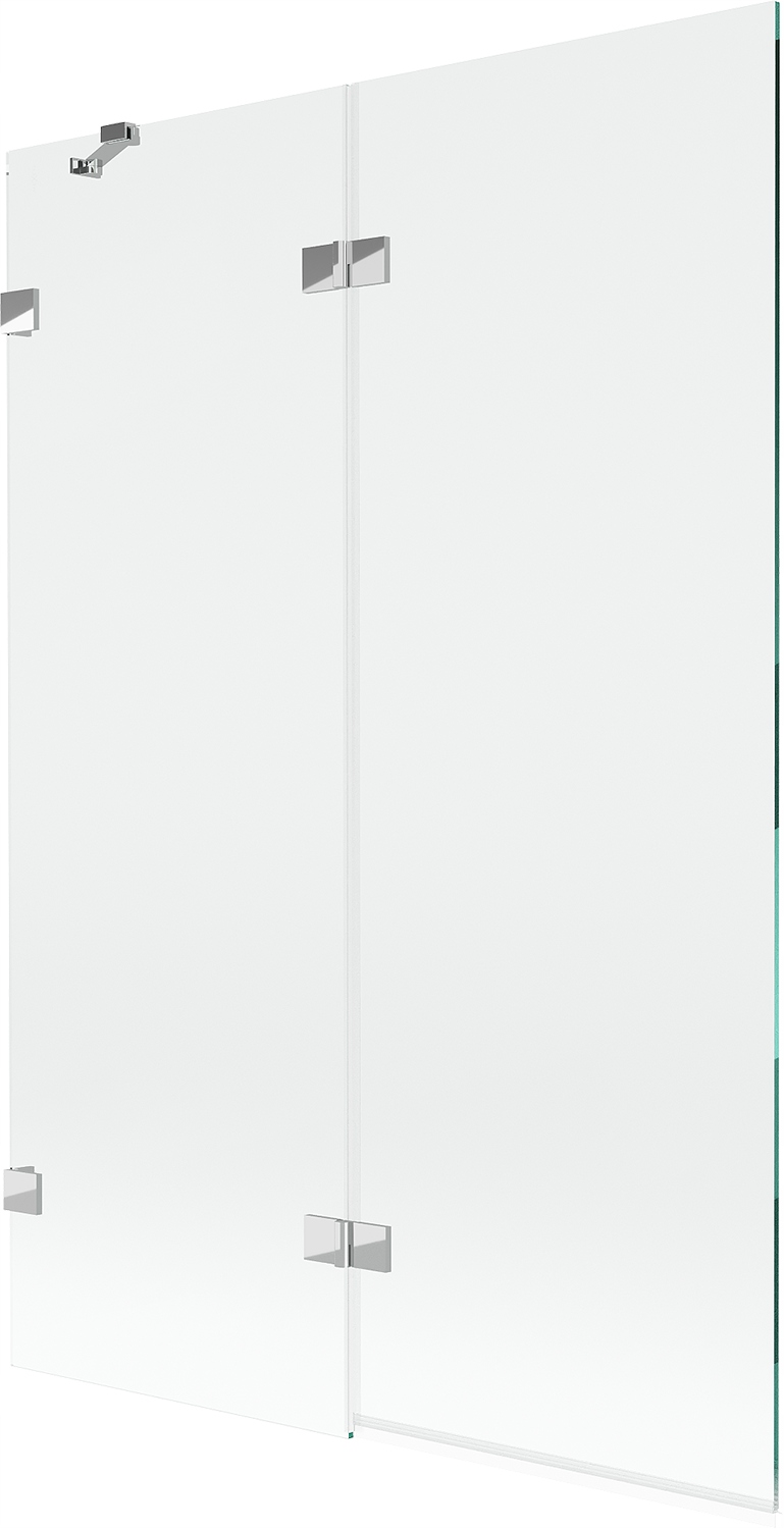 Mexen Lunar vanová zástěna dvoukřídlá levá 120 x 150 cm, transparentní, chr