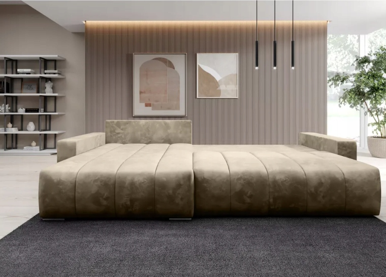 Narożnik rozkładany Castello, funkcja spania, nowoczesny, wybór tkanin Kod producenta 05