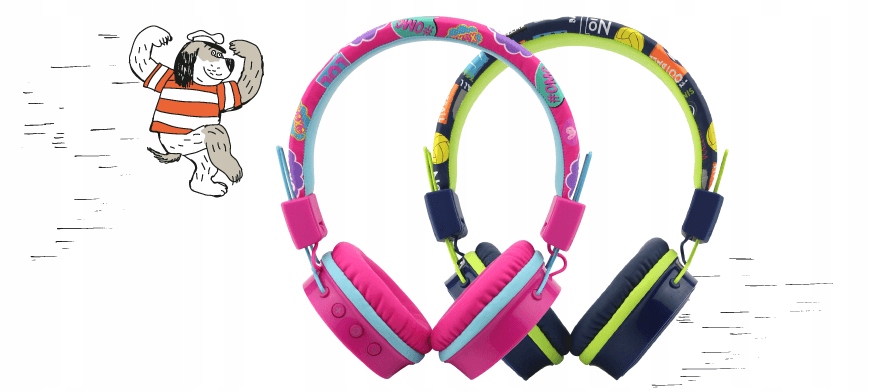 Słuchawki dla dzieci Bluetooth mikrofon do 15h GoGEN HBTM32P Transmisja sygnału Bluetooth