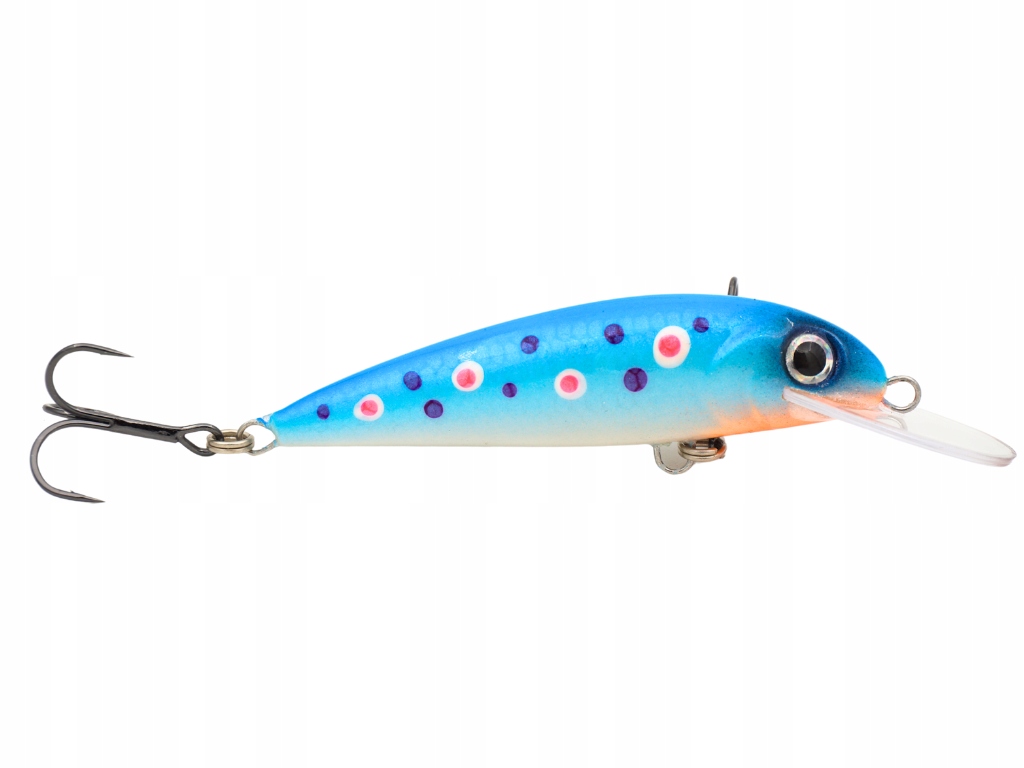 Wobler Na Troć Wob-art Kiełb XL 7,5 CM 9 G Shocking Blue Hand-made