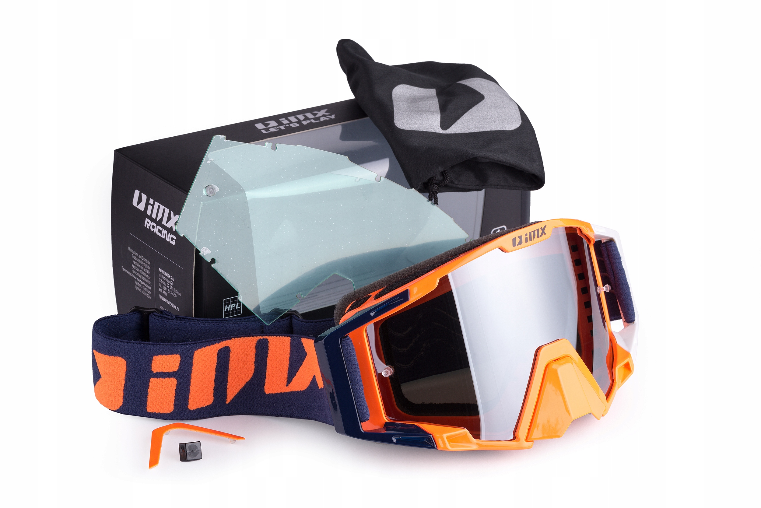 GOGLE CROS IMX SAND BLACK ORANGE BLUE + gratis Producent IMX