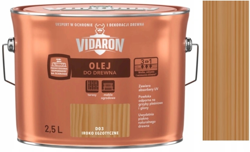Vidaron Olej Do Drewna Iroko Egzotyczne D03 2.5L