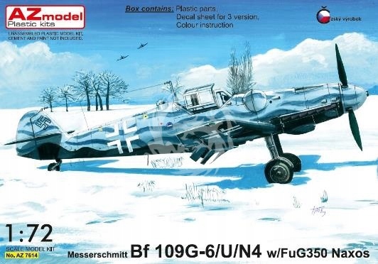 Messerschmitt Bf 109G-6/U4/N W/FuG350 Naxos AZmodel AZ7614 měřítko 1/72