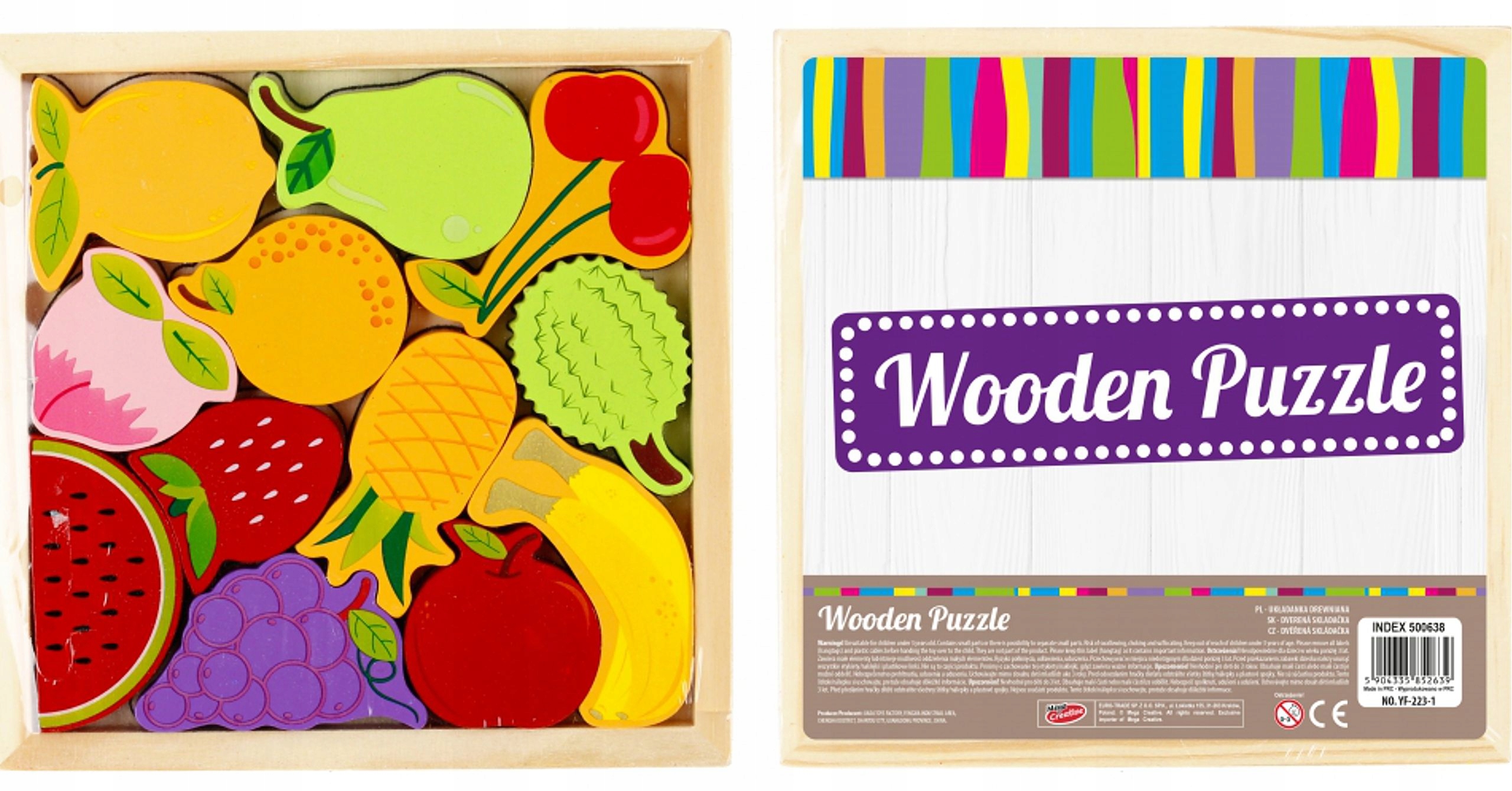 

Edukacyjna Układnka Dla Malucha Drewniana Owoce