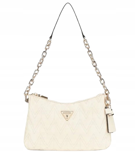 Guess Béžová Kabelka Přes Rameno Prošívaná Na Řetízku Bezová Gnc
