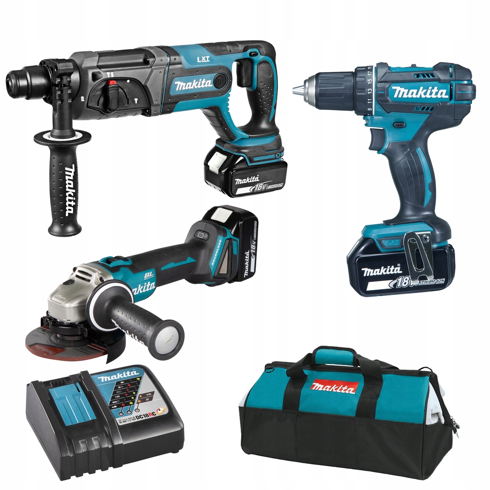 Makita DLX3078TX1 Akumulátorová sada nářadí 18 V 3x 5Ah