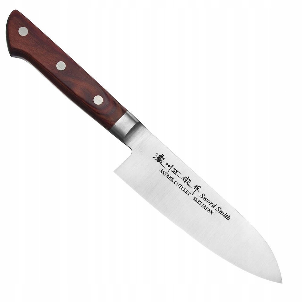 Satake Kotori Japonský ostrý kuchynský nôž Santoku na zeleninu 56 Hrc 15 cm