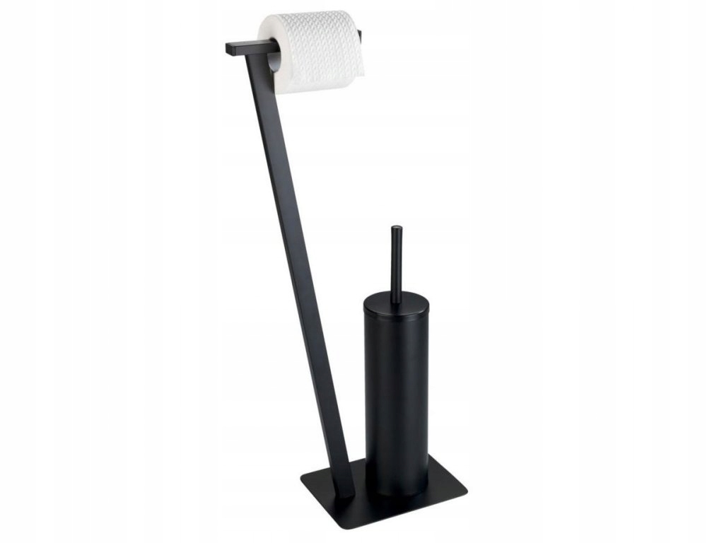 Koupelnový stojan na toaletní papír Lirio, 3v1, černý, Wenko