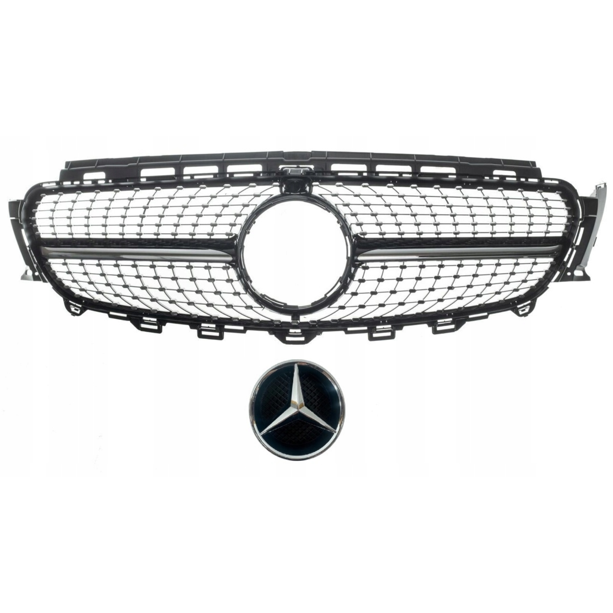 Mercedes E Třída W212 16 – Atrapa Gril Mřížka Nárazník Přední Diamond Černá