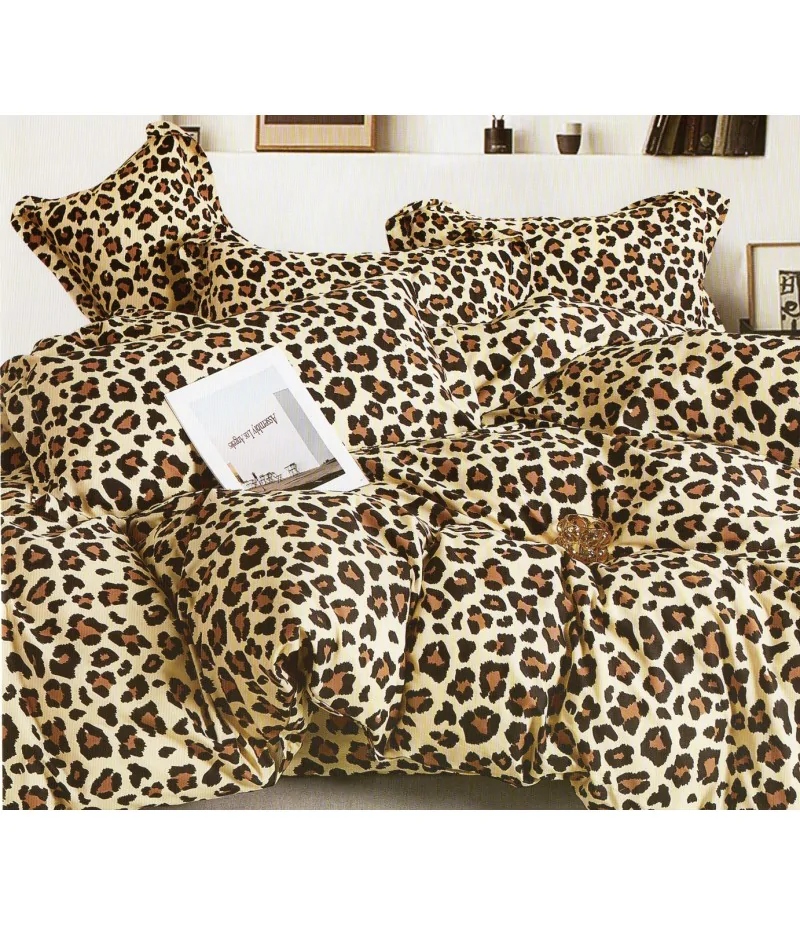 Pościel 220x200 Dwustronna Bawełna Satynowa Collection World Panterka Jasna