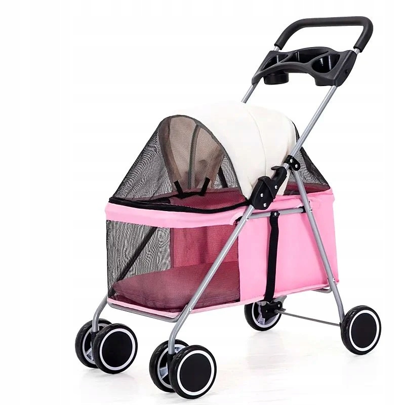 Levně Buggy Light Kočárek pro psy 46 x 91 x 69 cm, Růžová