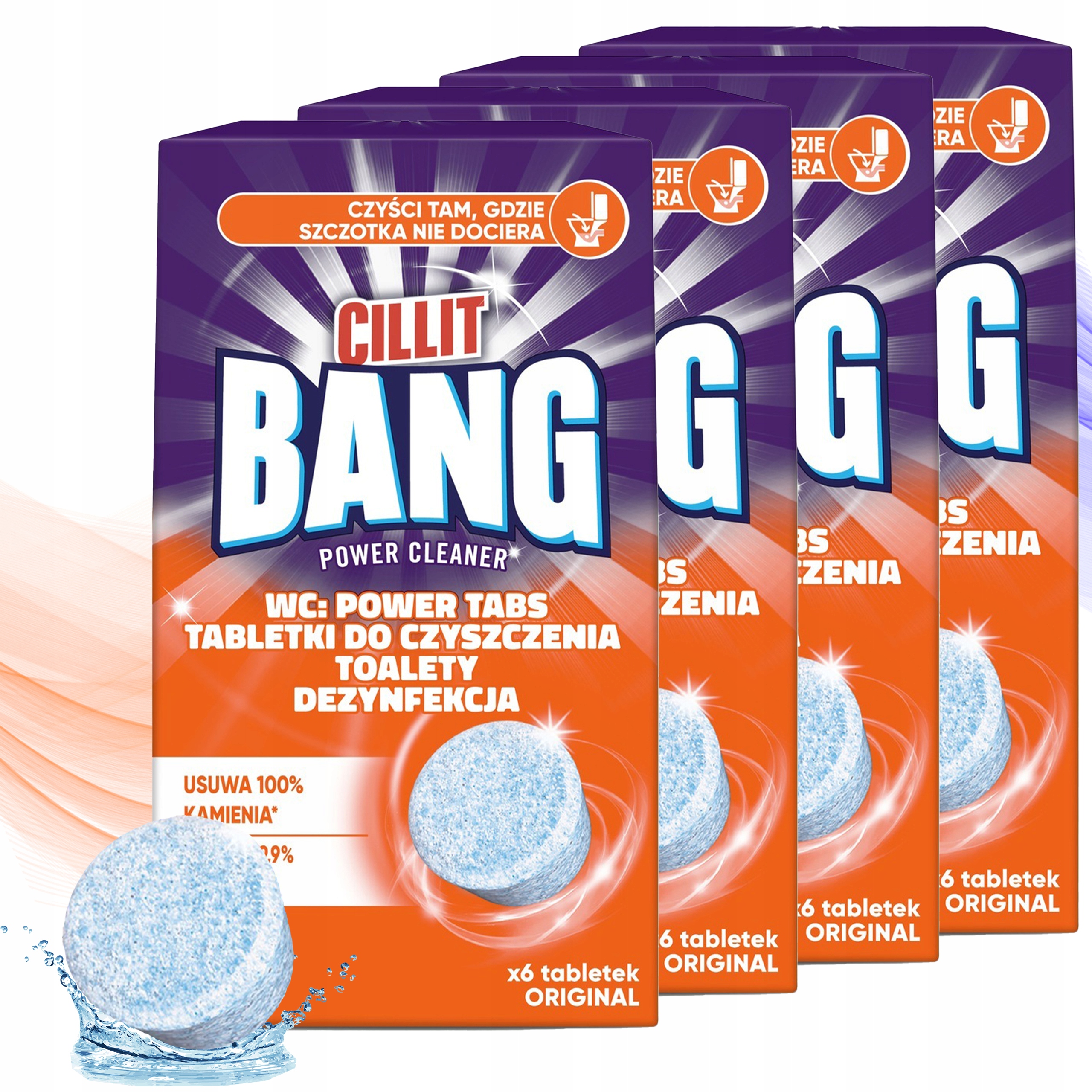 Levně Cillit Bang Wc Power Dezinfekční tablety na čištění toalety 4 x 6 Ks