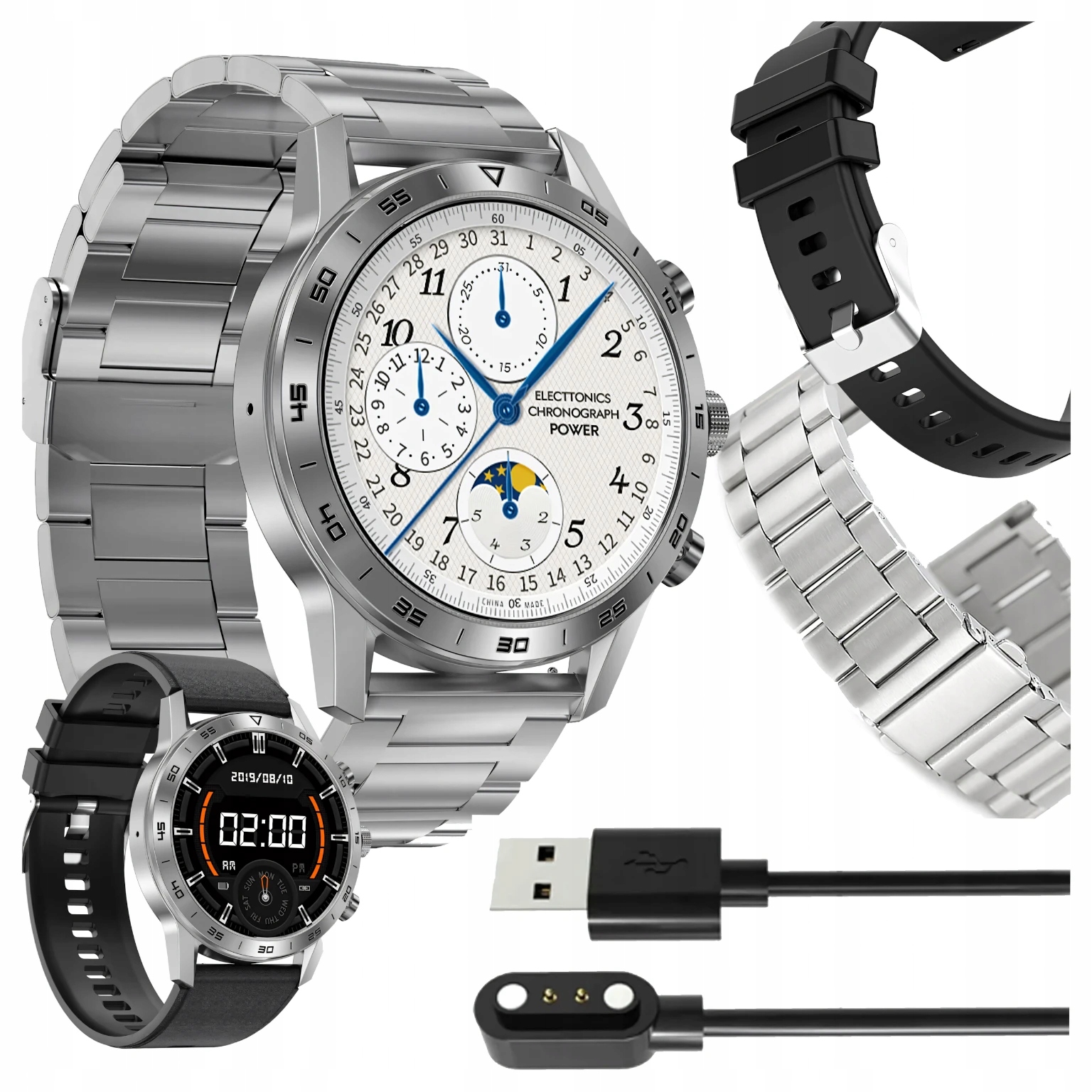 SmartWatch Zegarek Polskie Menu Rozmowy Sport Smart Watch Męski Puls Pl