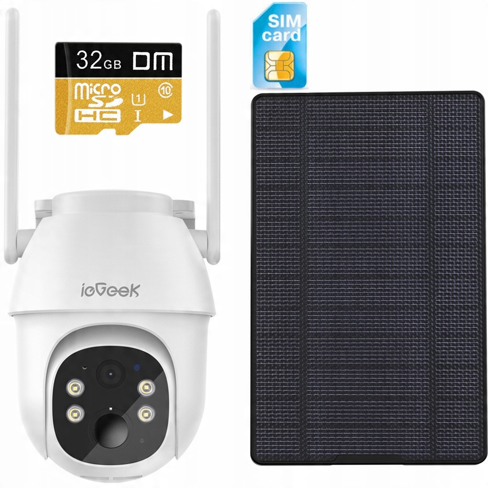 

Kamera Obrotowa Zewnętrzna 3MP Gsm 4G Lte Sim 32GB