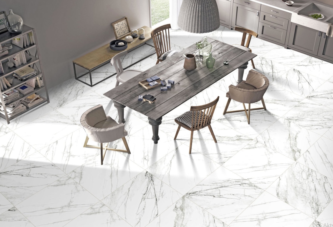 PŁYTKI SZARY BIAŁY MARMUR KAMIEŃ CZARNA ZYŁKA PODŁOGOWE SCIENNE 60X60 GAT 1 Marka Netto