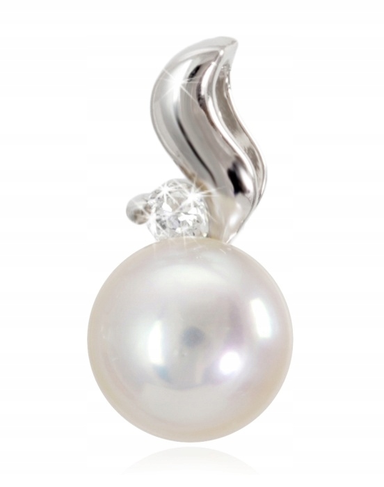 BIAŁA PERŁA 9-10 MM - ELEGANCKA ZAWIESZKA