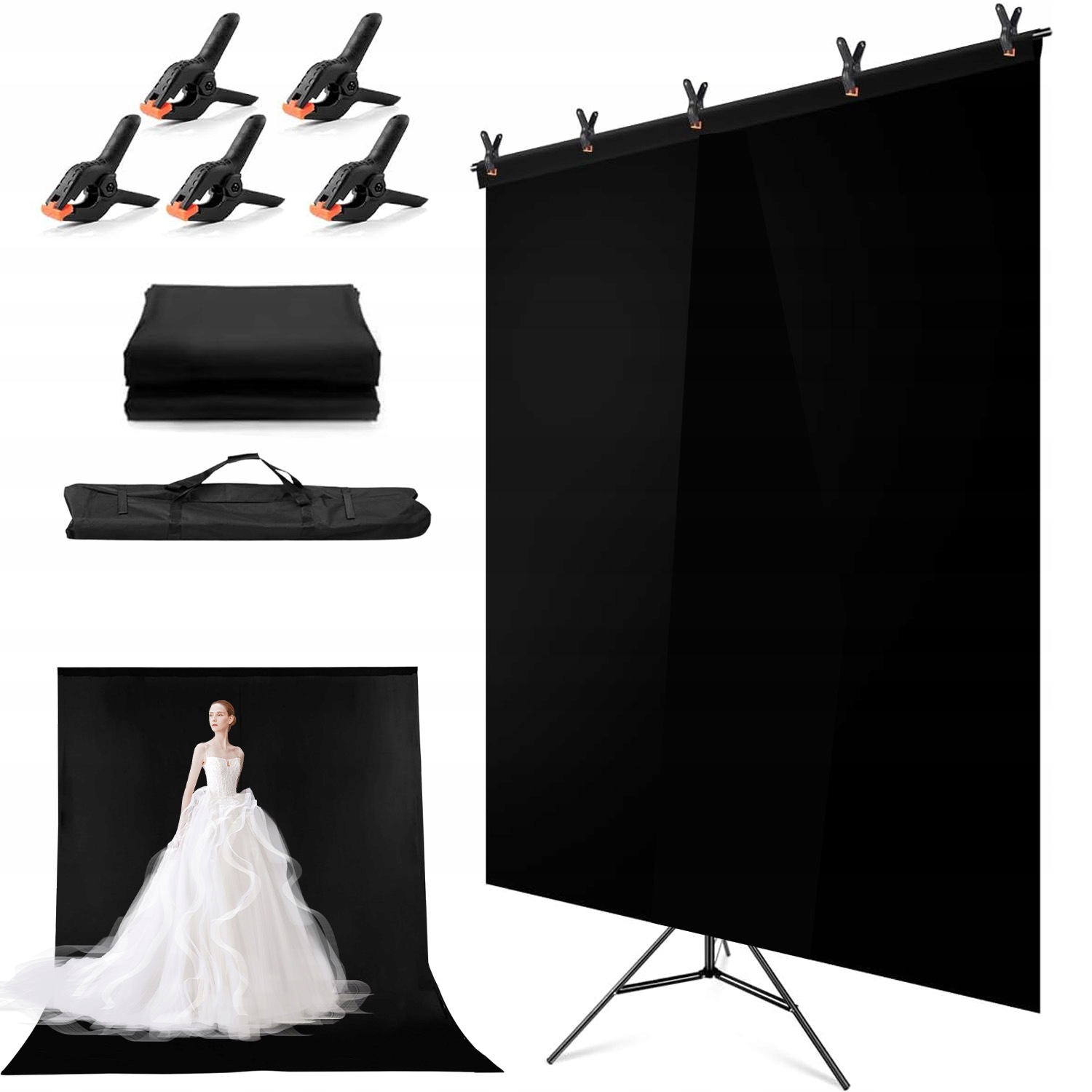 Stativ Na Pozadí Fotografického Pozadí Sada Pro Studio Svorky Sada 150X200CM
