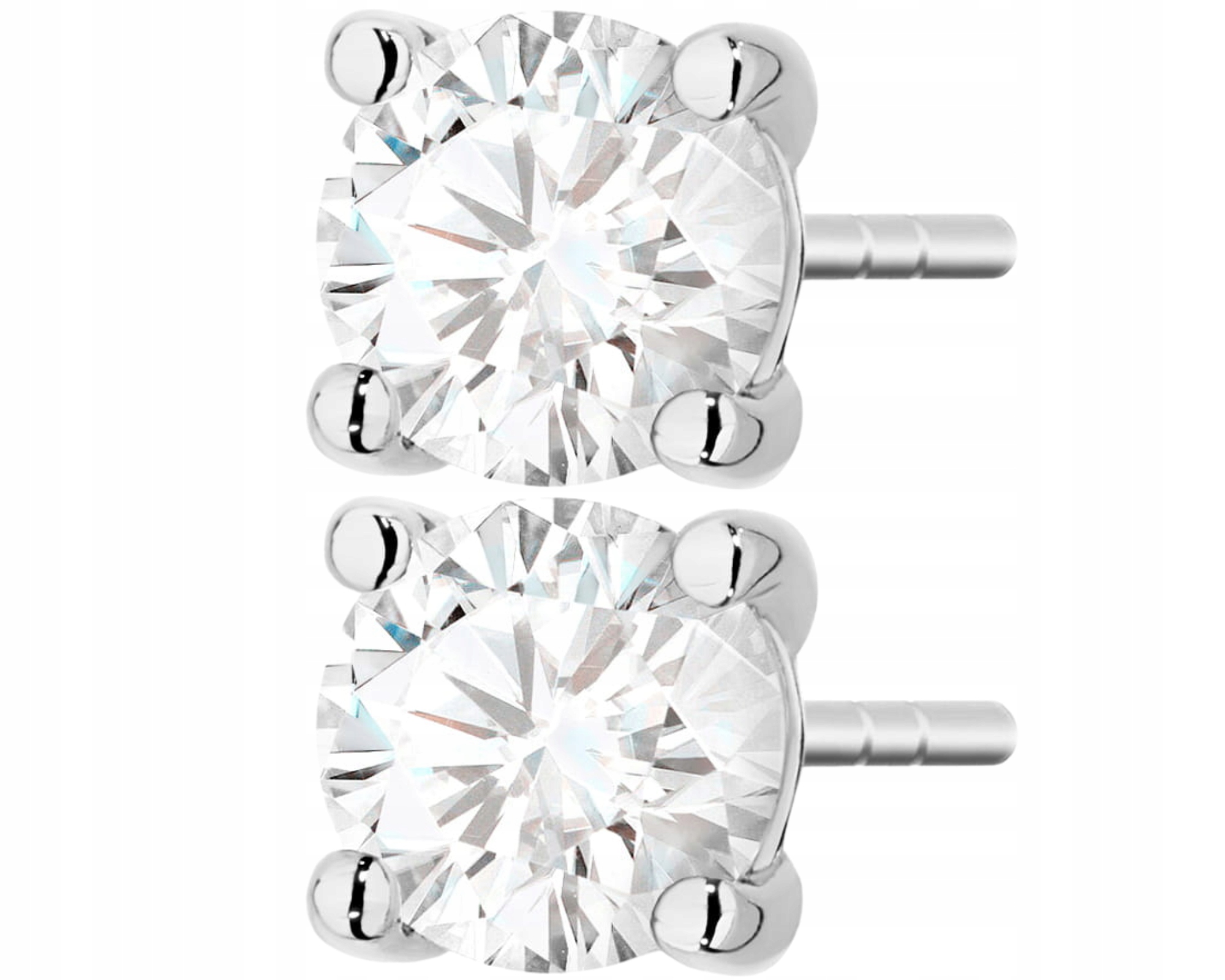 Náušnice z bílého zlata s velkými diamanty, 2,00 ct, 2,00 ct, Dárek Gravírování