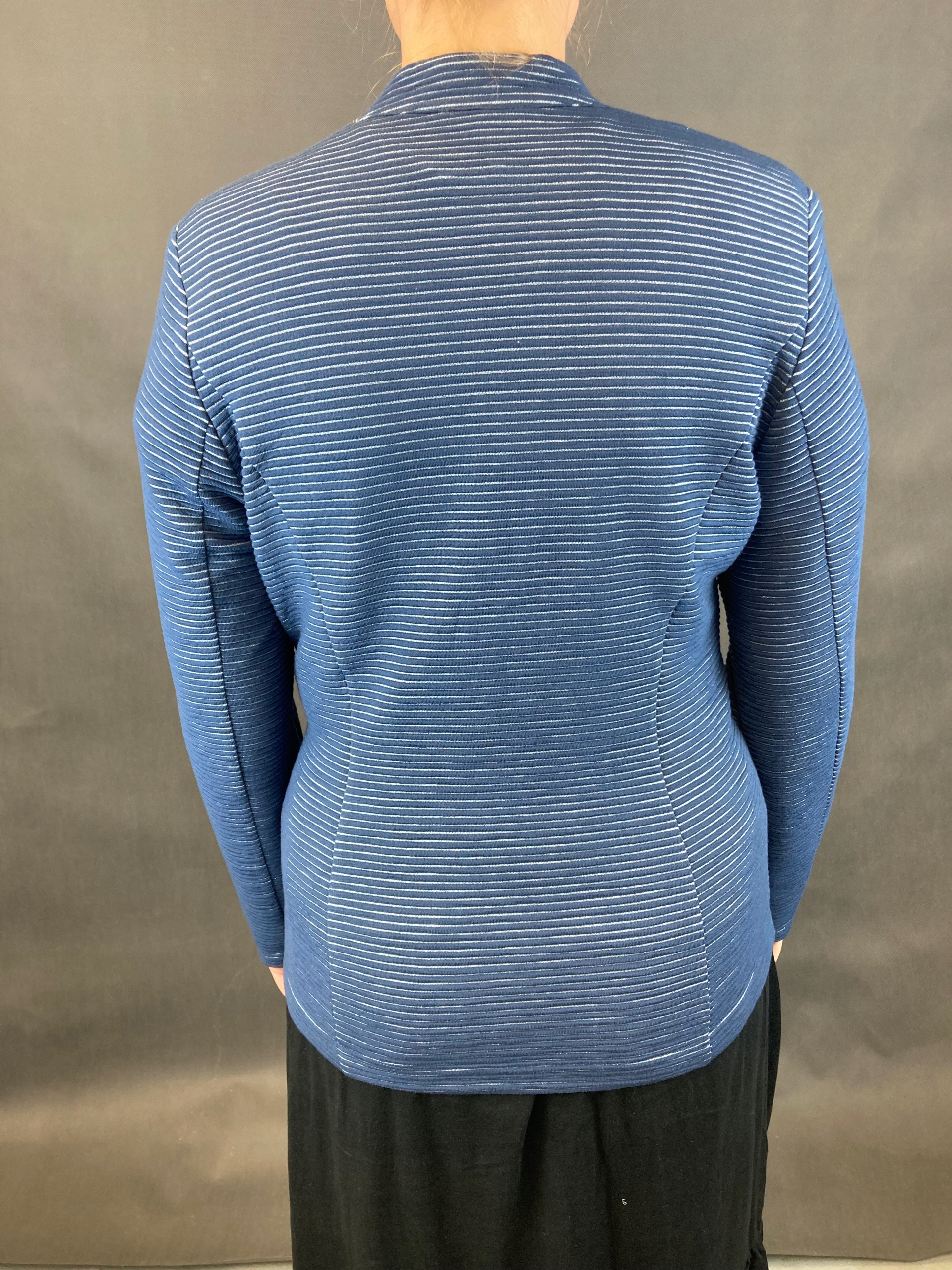 Żakiet marynarka ERFO granat srebrna nitka r. 48 Rozmiar 48