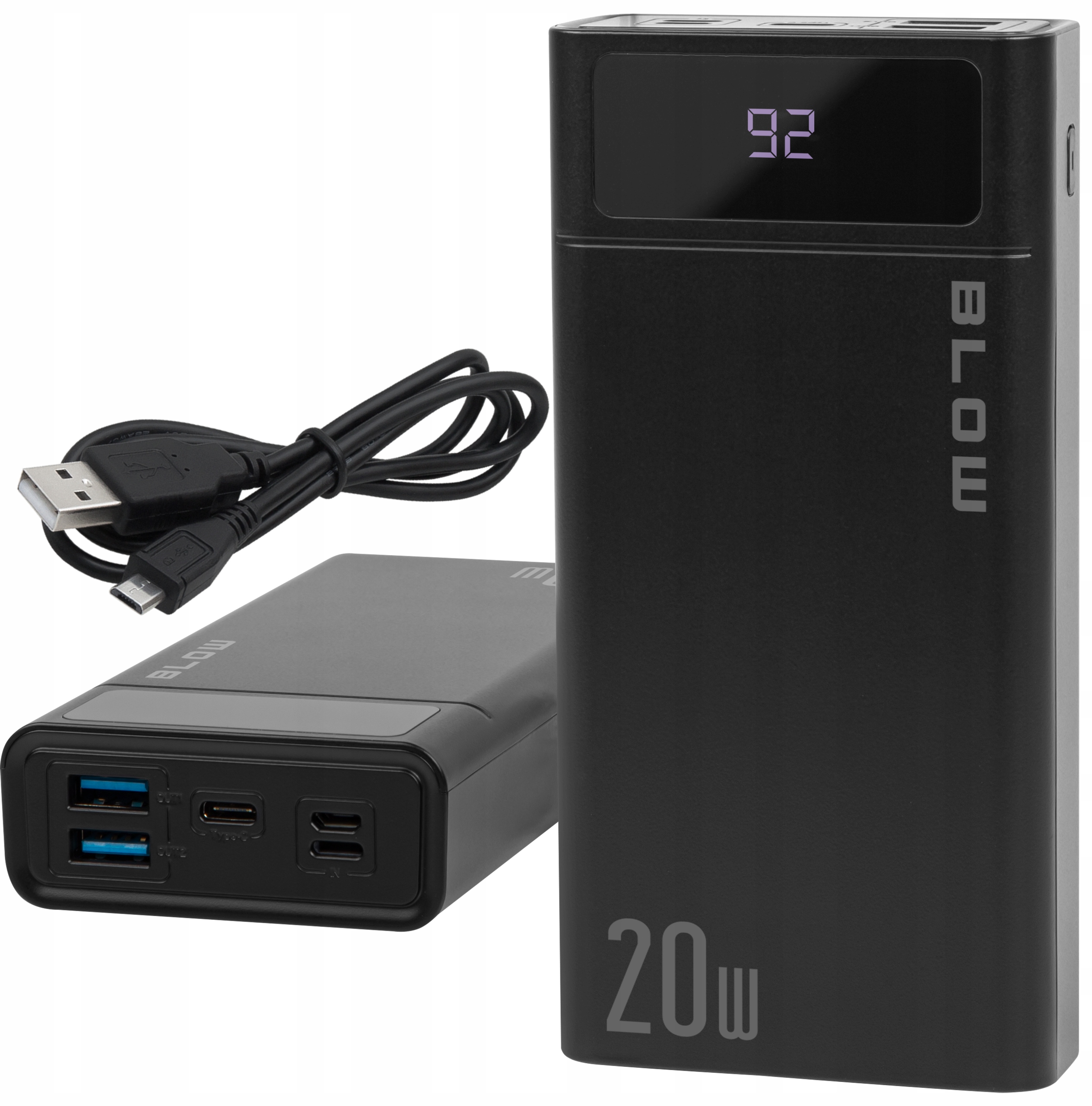 Powerbank 20000 mAh 22,5W Power Bank Qc Pd Usb-c Szybki Bezpieczny Pojemny