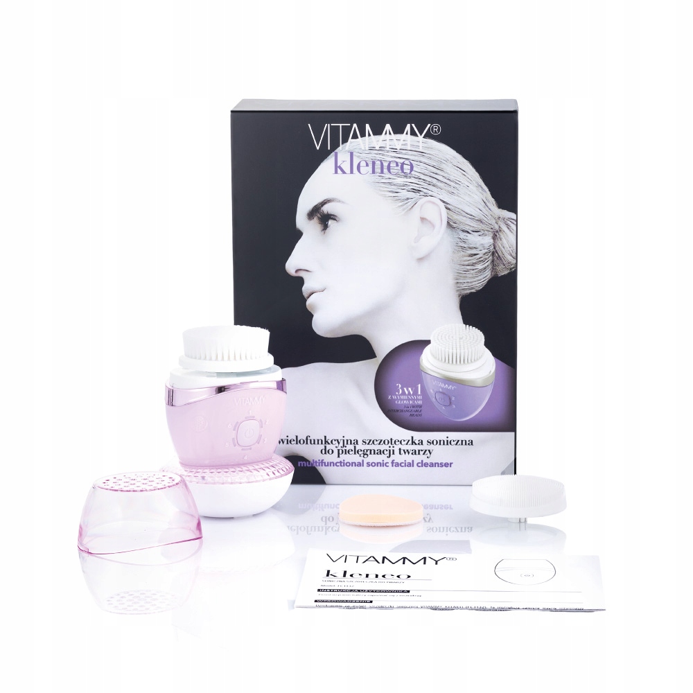 SZCZOTECZKA SONICZNA DO TWARZY 6TRYBÓW 3KOŃCÓWKI USB MASAŻ VITAMMY KLENEO Rodzaj soniczna