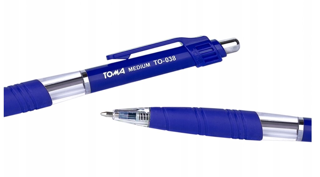 Długopis Automatyczny Toma Medium TO-038 Niebieski Kolor Odcienie niebieskiego