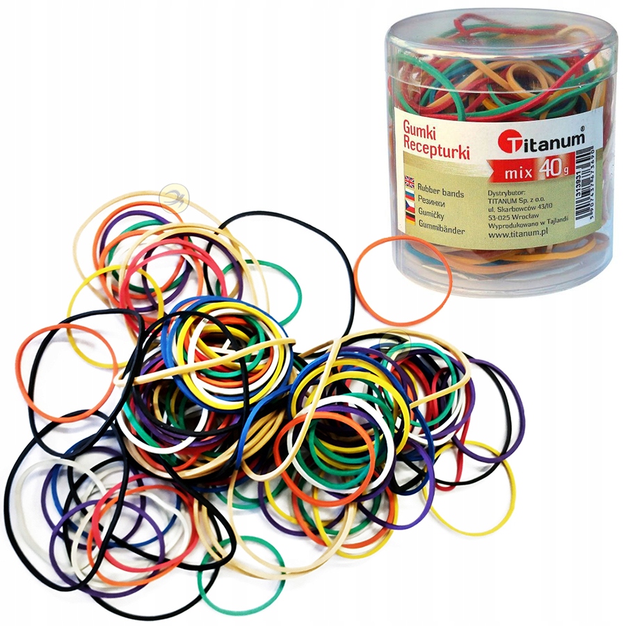 

Gumki Recepturki W Pojemniku MIX Kolorów 40G Mocne