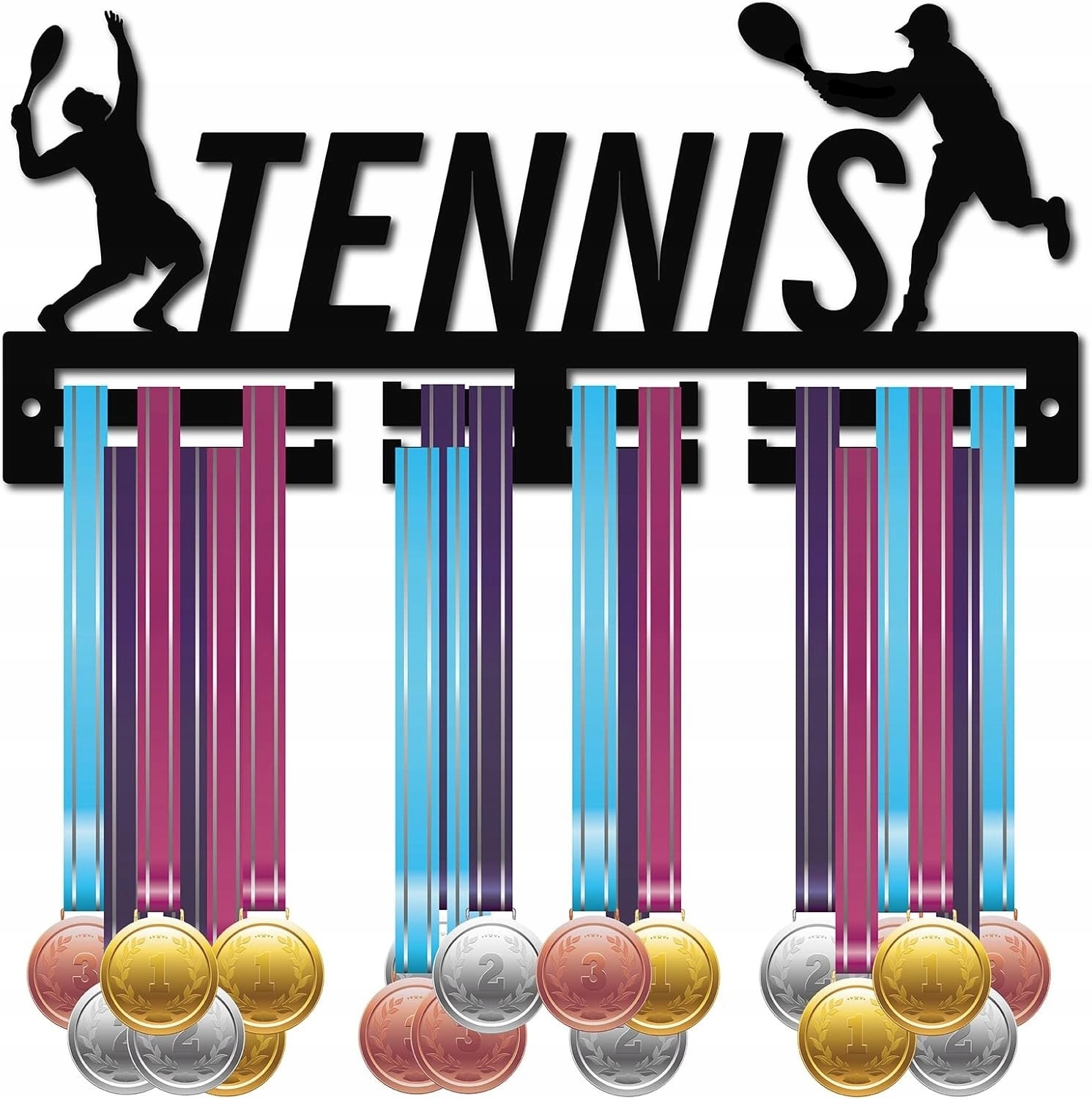Uchwyt wieszak na medale sportowe gimnastyczne akrylowy Tenis 20cm