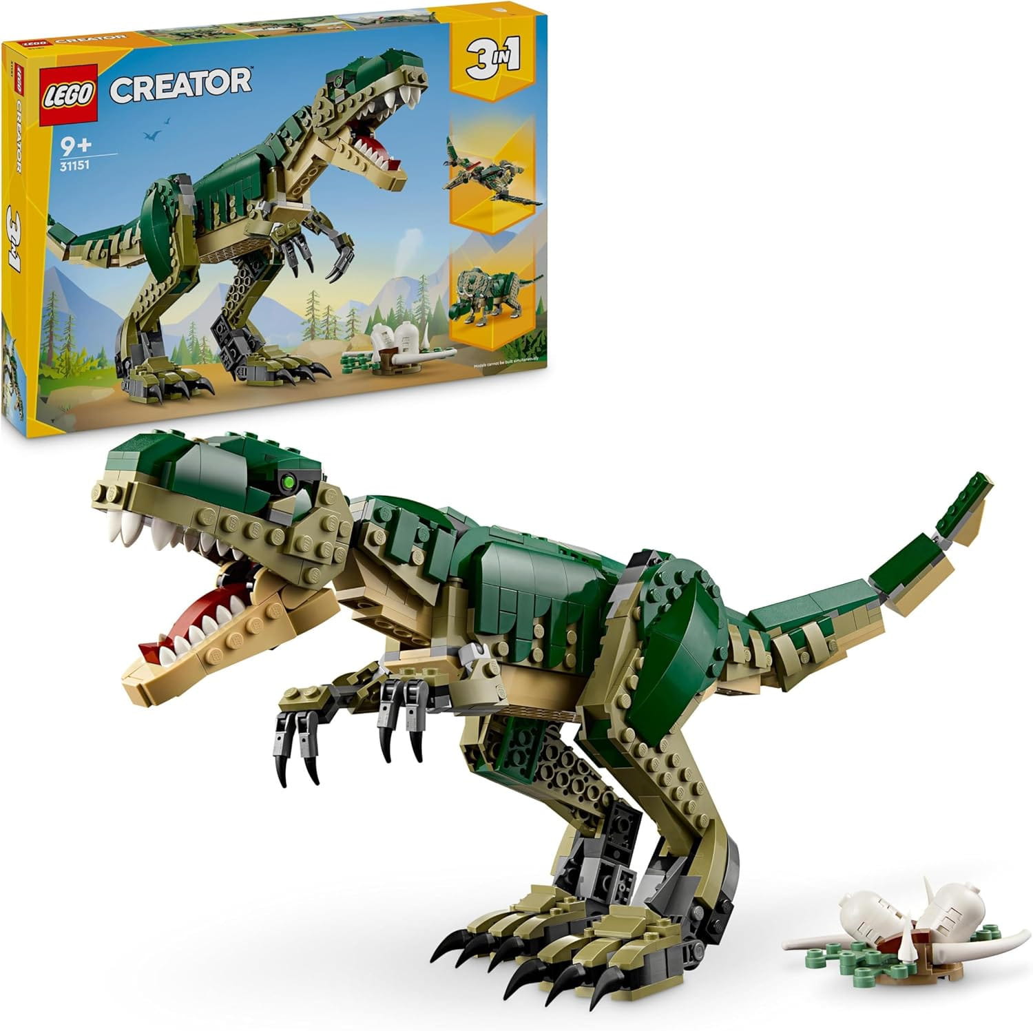 Dinosaurus Lego Creator 3v1 pohyblivý tyranosaurus triceratops pterodaktyl