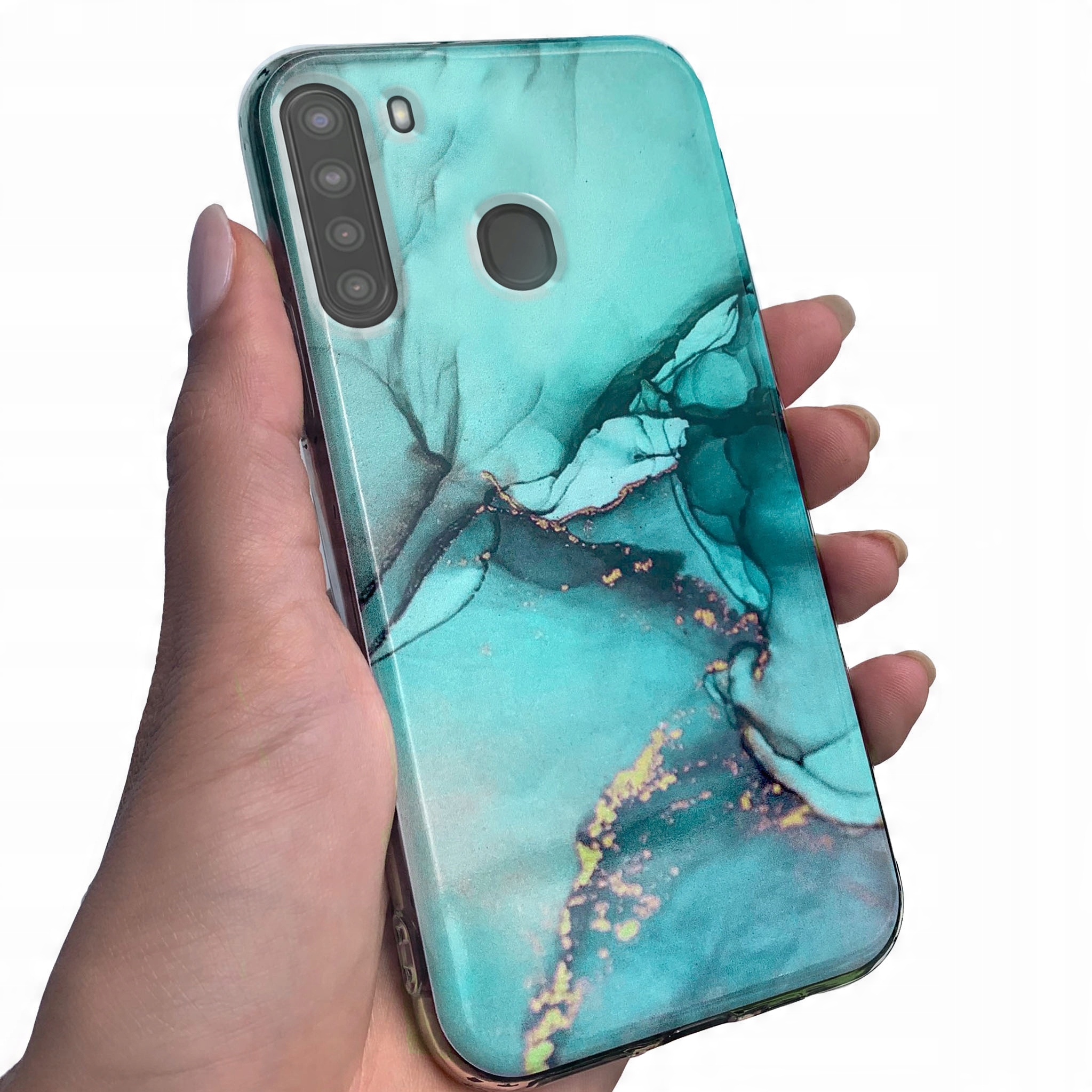 

Grube etui 2MM do Samsung A21 + Szkło