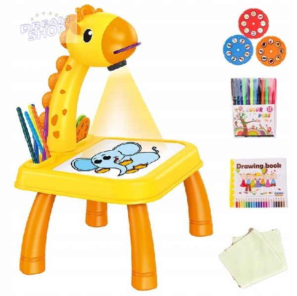 PROJEKTOR DO NAUKI RYSOWANIA ŻYRAFA POMARAŃCZOWA MAZAKI MELODIE