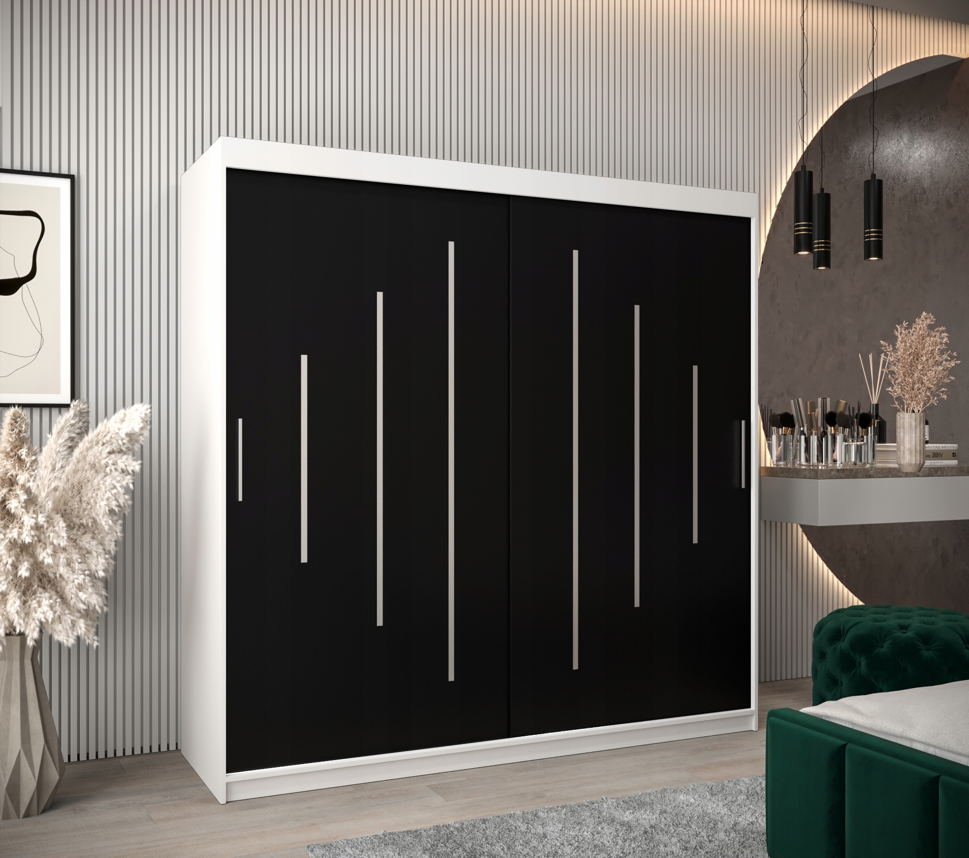 Szafa przesuwna garderoba YORK 200 cm Głębokość mebla 62 cm