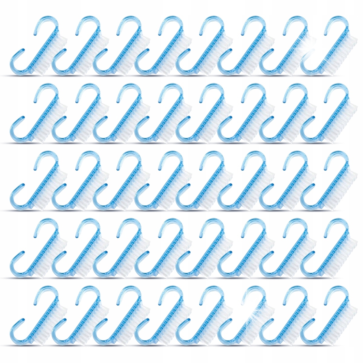 50 x Kartáček na nehty pro manikúru a odstraňování prachu Isabellenails modrý