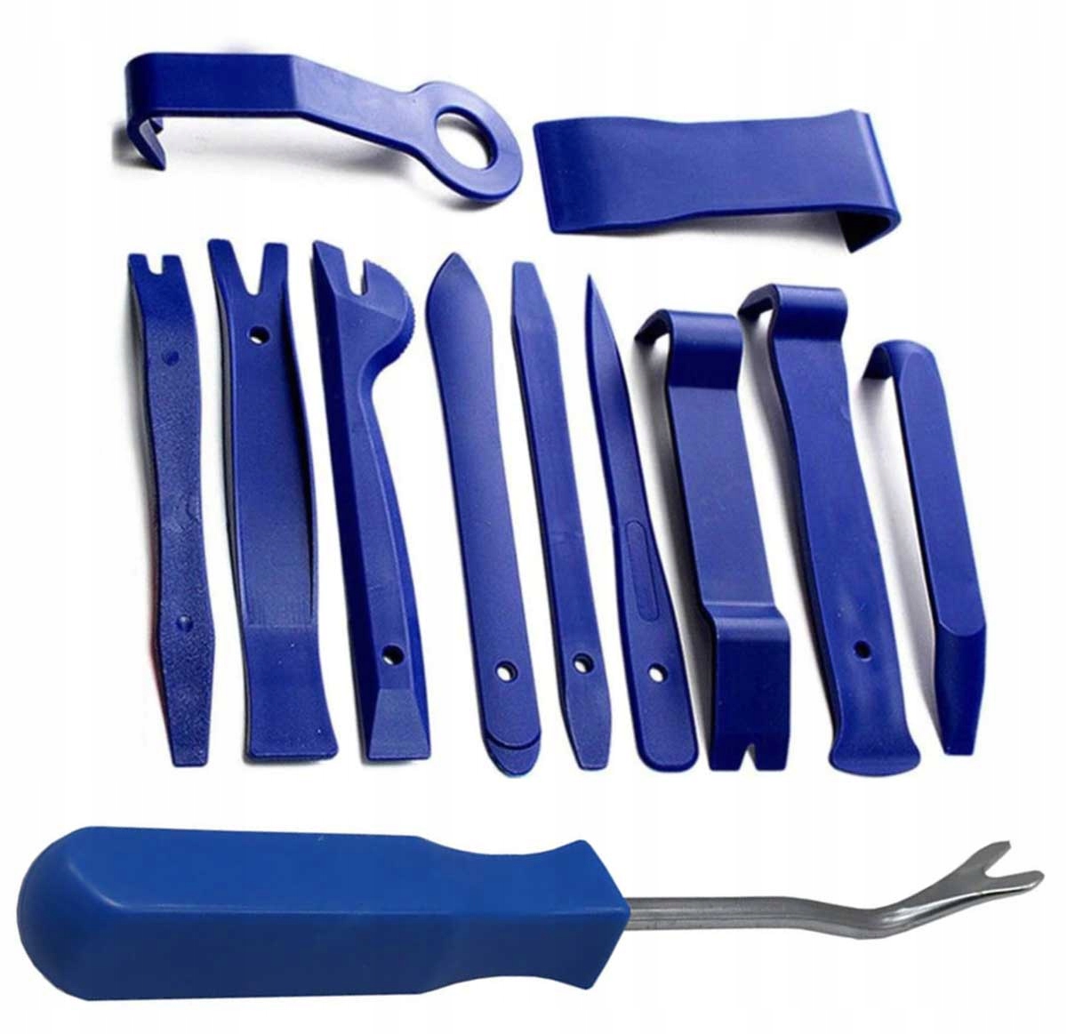 ZESTAW ŚCIĄGACZE ŁOPATKI ŁYŻKI WYJMAK DO DEMONTAŻU TAPICERKI SPINEK RADIA