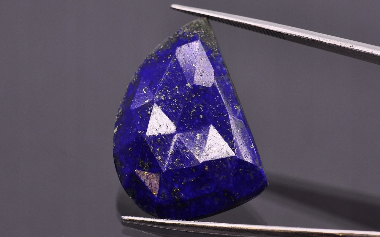 Lapis lazuli rozeta fantazijní 25x18 mm